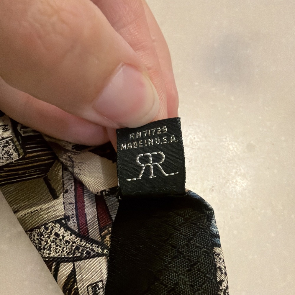 Vintage Rohde Royce Men's Novelty Necktie Computer Science Engineer Architect - Picture 4 of 6